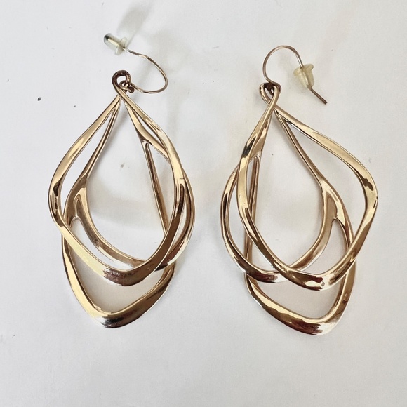 Alexis Bittar Sculptural Orbit Wire Drop Earrings - Gold Plated, Never Worn - Picture 10 of 11